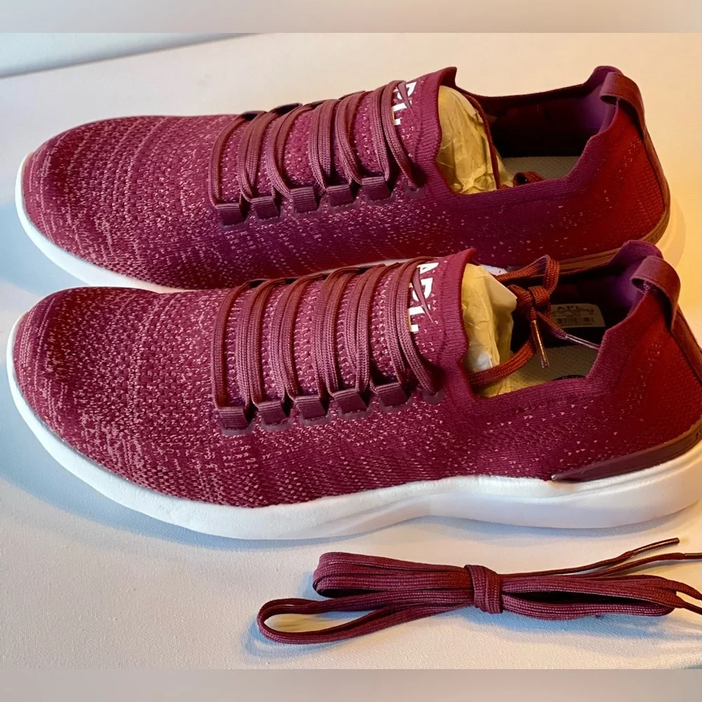 NIB APL MENS TECHLOOM BREEZE SZ 12 BURGUNDY 6.8 oz. LIGHTWEIGHT RUNNING SHOE - Picture 4 of 12